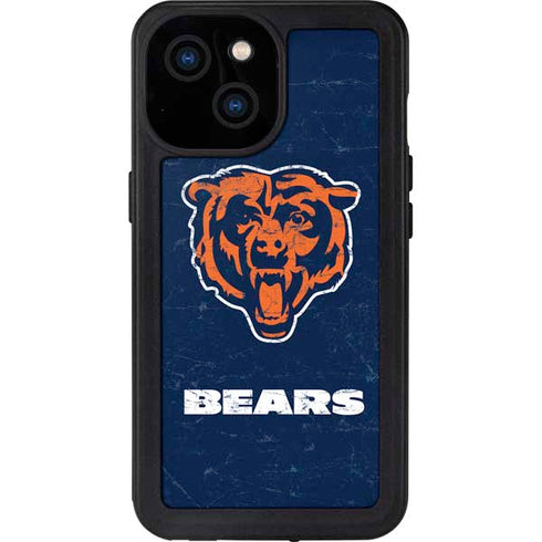 NFL Chicago Bears - Alternate Distressed iPhone 15 Waterproof Case